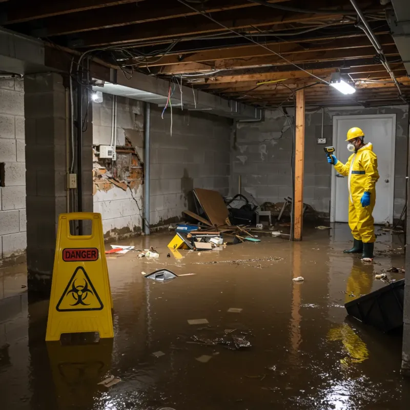 Flooded Basement Electrical Hazard in Waterbury, VT Property